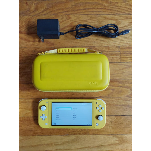 Nintendo Switch Lite Yellow Console Bundle w/ Travel Case & Charger