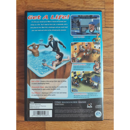 The Sims Sony PlayStation 2 PS2 Complete CIB Authentic w/ Manual Black Label