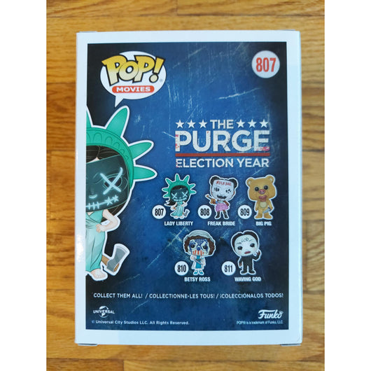 Funko Pop! Movies The Purge Election Year Lady Liberty #807 Vinyl Figure Box