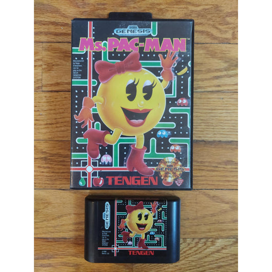 Ms. Pac-Man (No Manual) - Sega Genesis Classic Arcade Maze Game Authentic