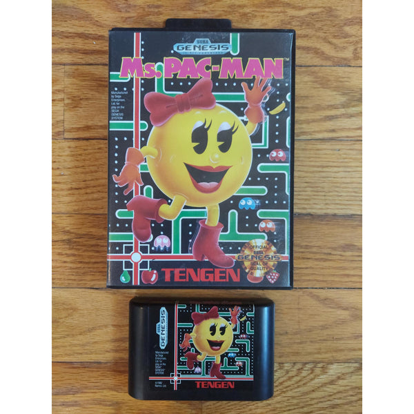 Ms. Pac-Man (No Manual) - Sega Genesis Classic Arcade Maze Game Authentic