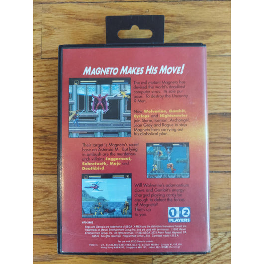 X-Men (No Manual) - Sega Genesis Complete Tested Authentic Marvel Action Game