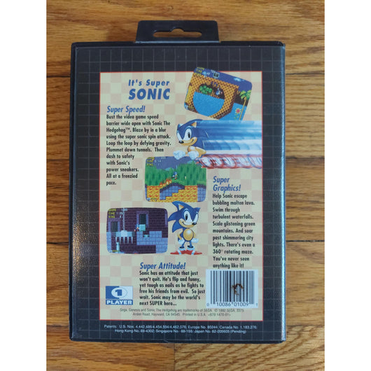 Sonic the Hedgehog (No Manual) Sega Genesis Authentic Game Cartridge Tested