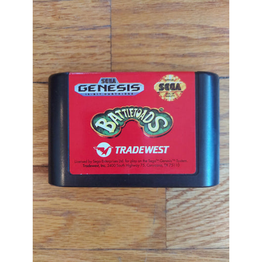 Battletoads (No Manual) Sega Genesis Game w/ Case Classic Beat 'Em Up Action