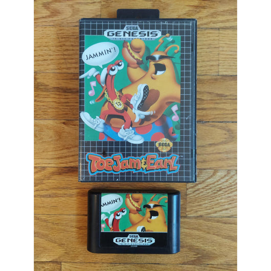 ToeJam & Earl (No Manual) Sega Genesis Game w/ Case Classic Co-Op Adventure