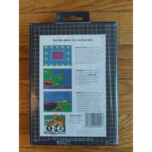ToeJam & Earl (No Manual) Sega Genesis Game w/ Case Classic Co-Op Adventure