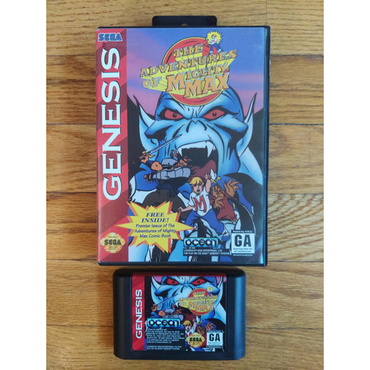 The Adventures Of Mighty Max (No Manual) Sega Genesis Game Complete Case Cart