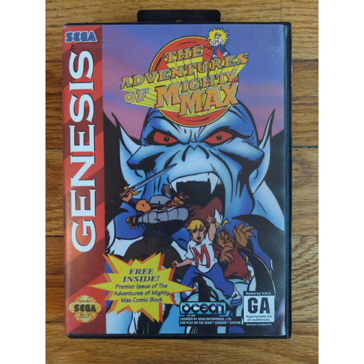 The Adventures Of Mighty Max (No Manual) Sega Genesis Game Complete Case Cart