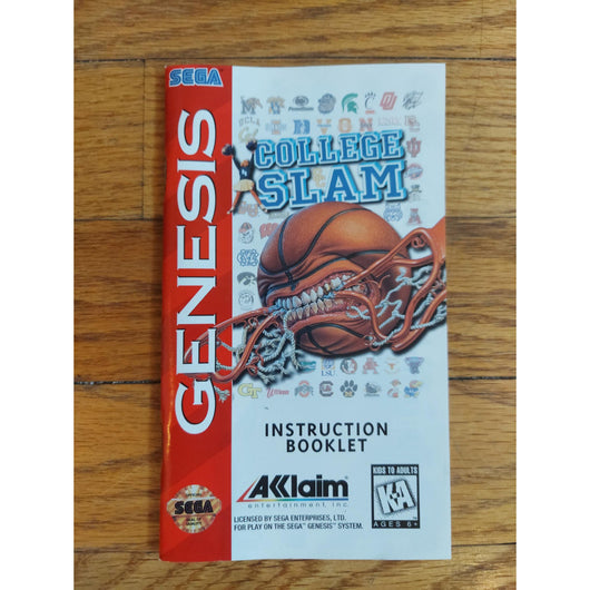 College Slam (CIB) Sega Genesis Complete in Box Basketball Game Authentic USA