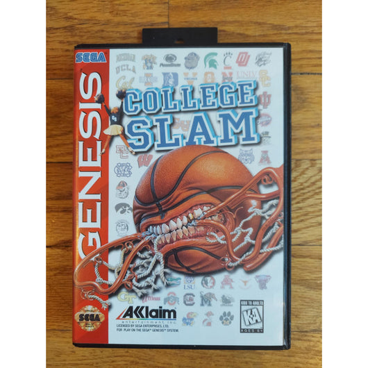 College Slam (CIB) Sega Genesis Complete in Box Basketball Game Authentic USA