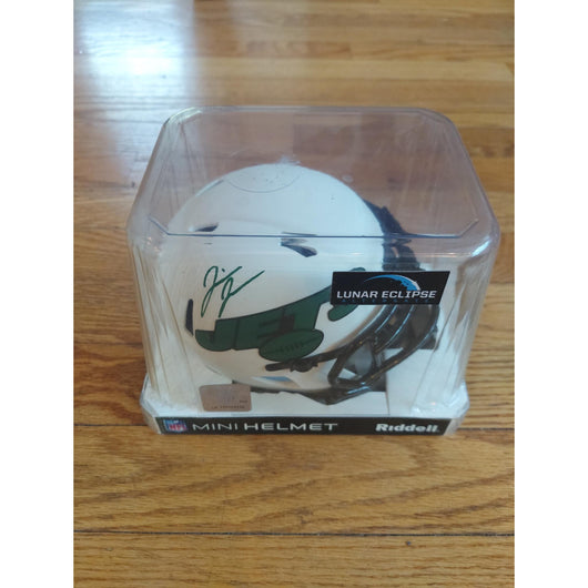 Jermaine Johnson Signed NY Jets Lunar Eclipse Riddell NFL Mini Helmet w/ Case