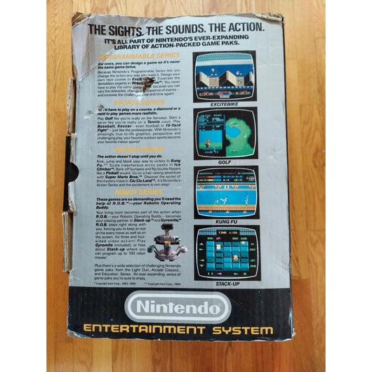 Nintendo NES Deluxe Set R.O.B. Robot Zapper Gyromite Duck Hunt Original Box Set