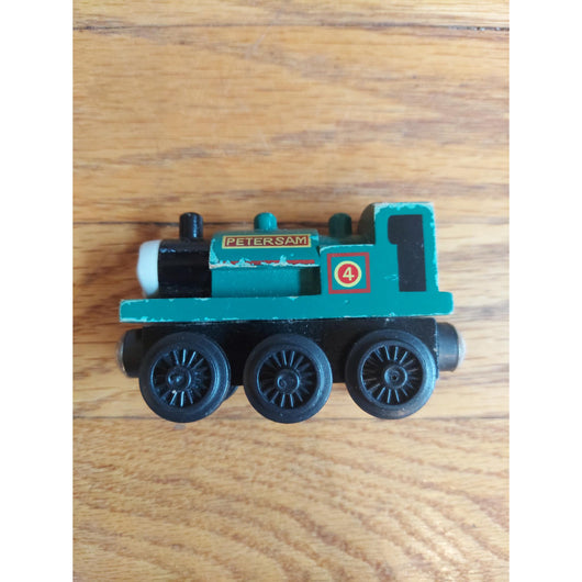 Thomas & Friends Petersam 1994 Wooden Railway Train Engine 4 Gullane Vintage