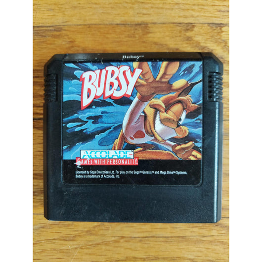 Bubsy In Claws Encounters of the Furred Kind Sega Genesis Authentic Game Cartridge