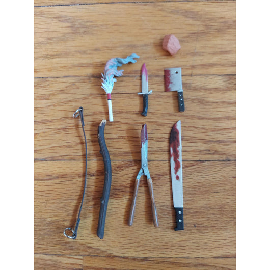NECA Friday the 13th Part V Ultimate Roy Burns Accessories 8-Piece Weapon Lot