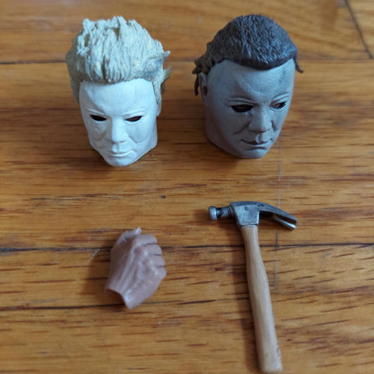 NECA Halloween 2 Ultimate Michael Myers Action Figure Accessories Lot (4 Pcs)