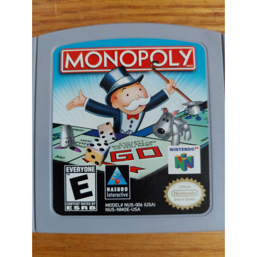 Monopoly Nintendo 64 N64 Authentic Hasbro Classic Board Game Cartridge OEM Only