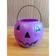 Vintage General Foam Purple & Orange Jack O Lantern Halloween Candy Buckets Lot
