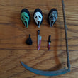 NECA Scream Ultimate Ghost Face 7-Piece Accessory Lot Masks Knives Scythe Set