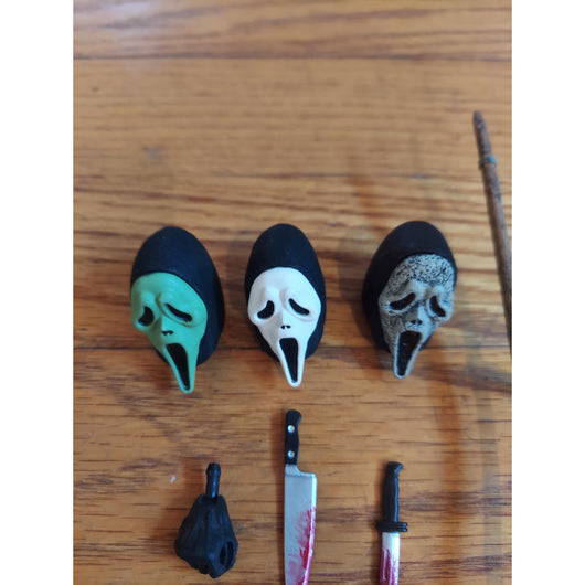NECA Scream Ultimate Ghost Face 7-Piece Accessory Lot Masks Knives Scythe Set