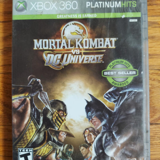 Mortal Kombat Vs. DC Universe Platinum Hits CIB Xbox 360 Complete Game & Manual