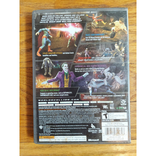 Mortal Kombat Vs. DC Universe Platinum Hits CIB Xbox 360 Complete Game & Manual