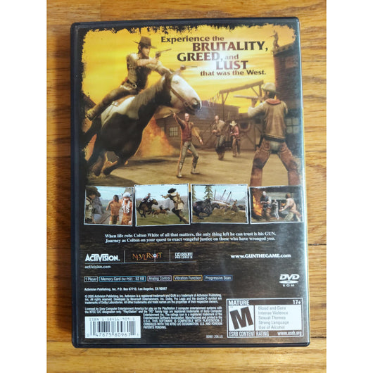 Gun (CIB) - PS2 PlayStation 2 Activision Neversoft Western Action Game Complete