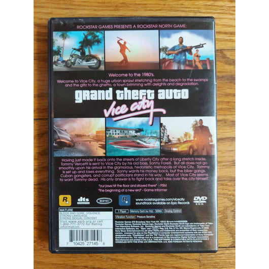 Grand Theft Auto: Vice City CIB PS2 Complete w/ Manual, Map & Original Case Set