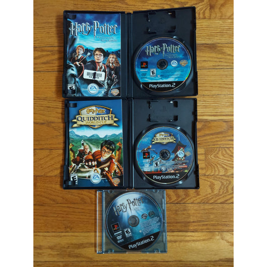 Harry Potter PS2 3 Game Lot: Azkaban & Quidditch CIB, Order Phoenix Disc Only
