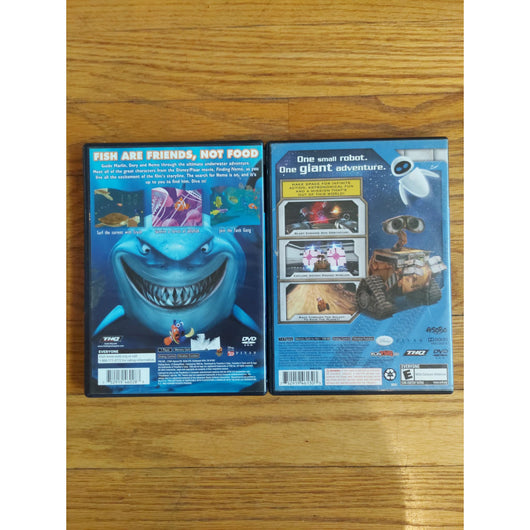 Finding Nemo & WALL-E Disney Pixar PS2 2 Game Lot Discs, Cases, No Manuals