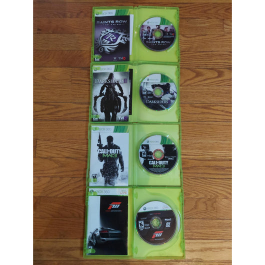 Xbox 360 S 1439 Console 2 Wireless Controllers Charger Headset 4 Games Tested