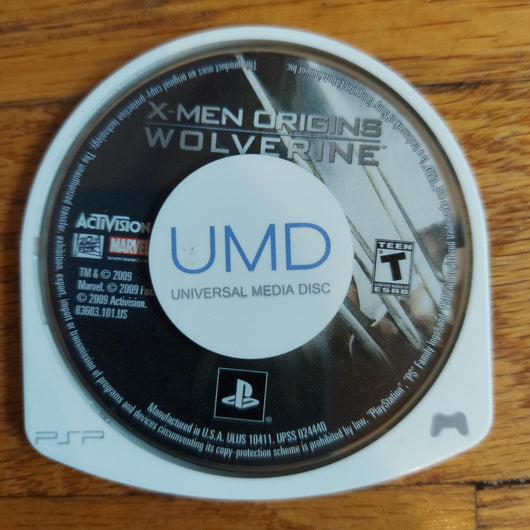 X-Men Origins: Wolverine Sony PSP UMD Disc Only Activision Marvel Video Game US