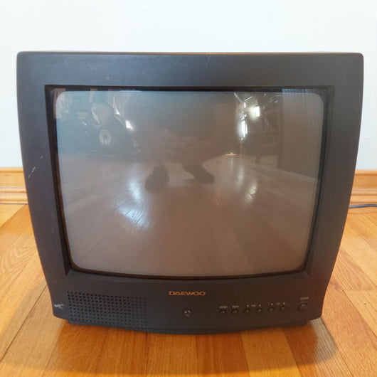 Daewoo 14-Inch CRT TV DTQ-14P1FC Vintage Retro Gaming Television Tested Works