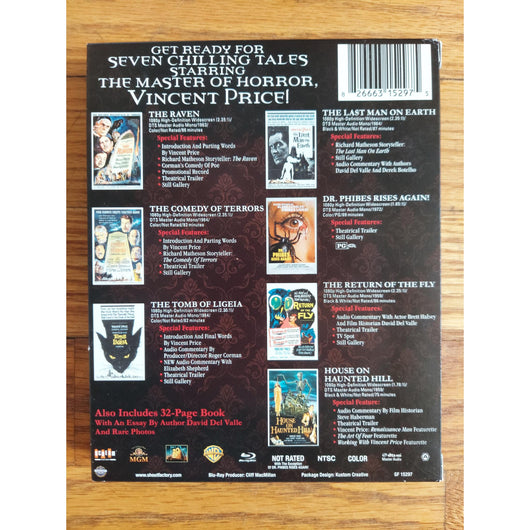 Scream Factory Vincent Price Collection Vol II Case Sleeve & Booklet No Discs