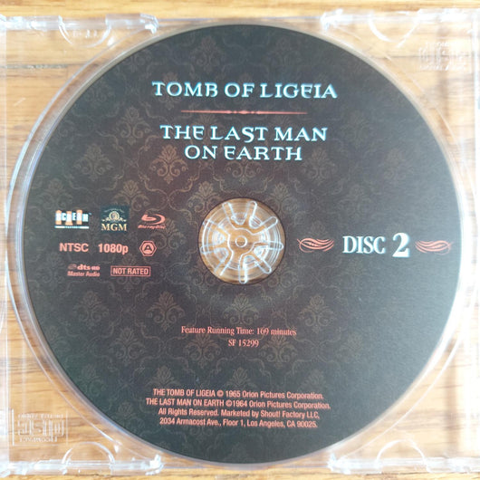 Scream Factory Vincent Price Vol II Disc 2 Tomb of Ligeia Last Man On Earth
