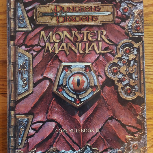 Dungeons & Dragons Monster Manual Core Rulebook III Hardcover Roleplaying Book