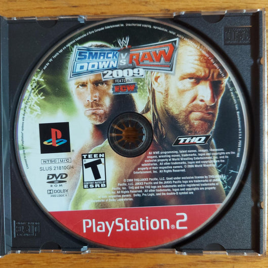 WWE SmackDown vs. Raw 2009 Featuring ECW Greatest Hits PS2 - Refurbished Tested Works