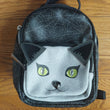 Betsey Johnson Vampire Cat Spider Web Black Faux Leather Mini Backpack Bag New