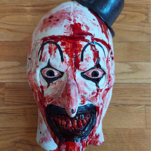 Trick or Treat Studios Terrifier Art the Clown Custom Rehaul Bloody Latex Mask