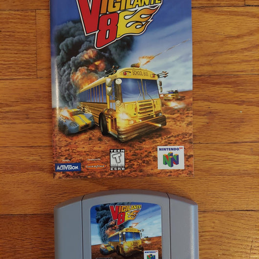 Vigilante 8 Nintendo 64 N64 Game Cartridge With Manual Retro Vehicular Combat