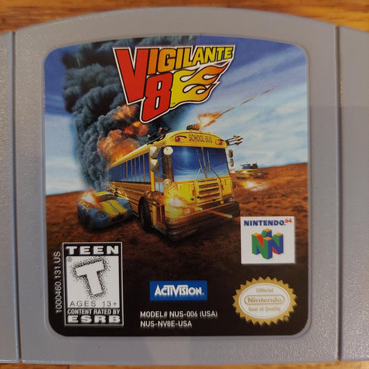 Vigilante 8 Nintendo 64 N64 Game Cartridge With Manual Retro Vehicular Combat
