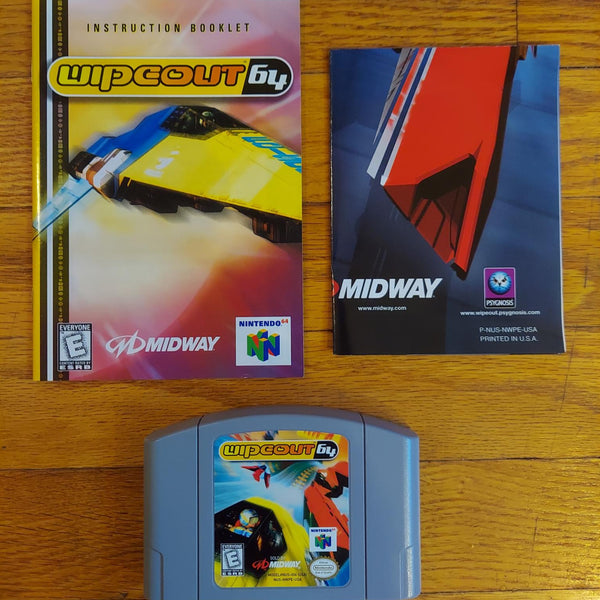 Wipeout 64 Nintendo 64 N64 Game Cartridge With Manual Sci-Fi Racing Game