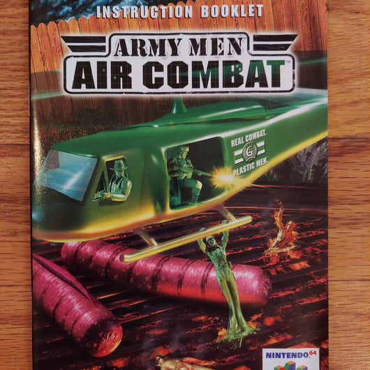 Army Men Air Combat Nintendo 64 N64 Game Cartridge With Manual Retro Gaming