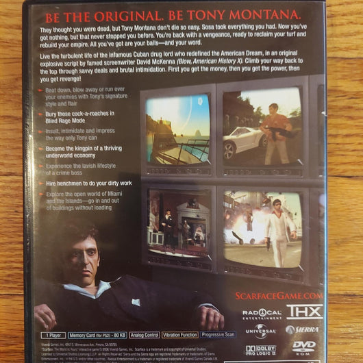 Scarface The World Is Yours PS2 CIB Inserts Bonus DVD Tested Works