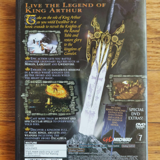 Legion The Legend of Excalibur PS2 CIB Complete Game Case Manual PlayStation 2