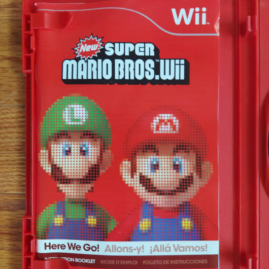 New Super Mario Bros Wii Nintendo Wii CIB Complete Game Case Manual & Inserts