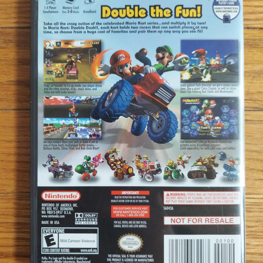 Mario Kart Double Dash Nintendo GameCube CIB Complete Case Manual & Inserts GC
