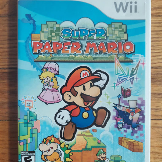 Super Paper Mario Nintendo Wii CIB Complete Case Manual & Inserts Platformer