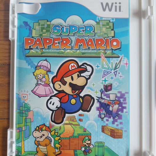 Super Paper Mario Nintendo Wii CIB Complete Case Manual & Inserts Platformer