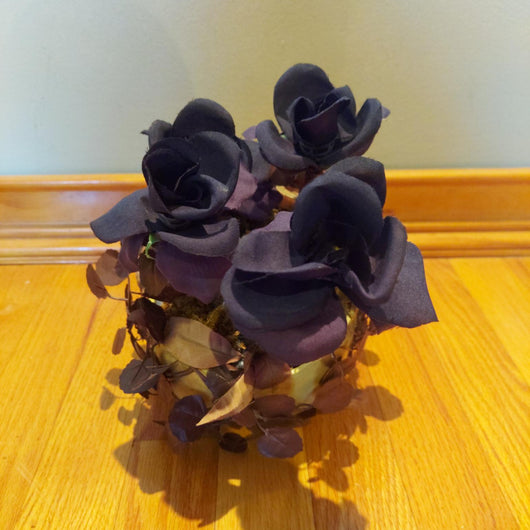 VTG Gemmy Animated Skull Dancing Black Roses Music Halloween Decor Tested Works